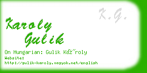 karoly gulik business card